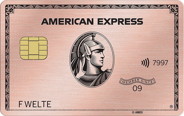 Gold Card Rosé aus Metall