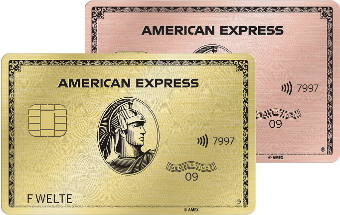 Gold Card aus Metall und Gold Card Rosé aus Metall